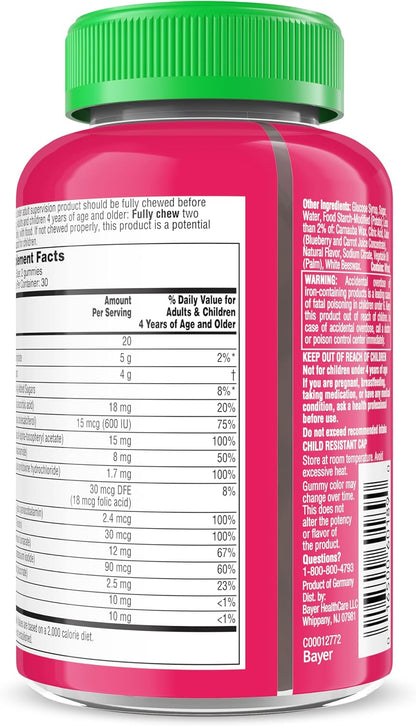 Flintstones Vitamins for Picky Children + Iron, Multivitamin Gummies, Grape Flavour, 60 Count