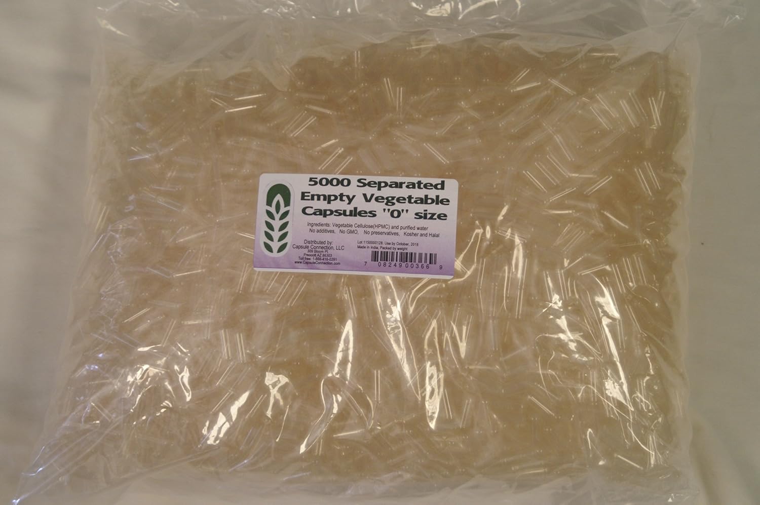 Capsule Connection 5000 "0" Separated Vegetable Capsules - görsel 1
