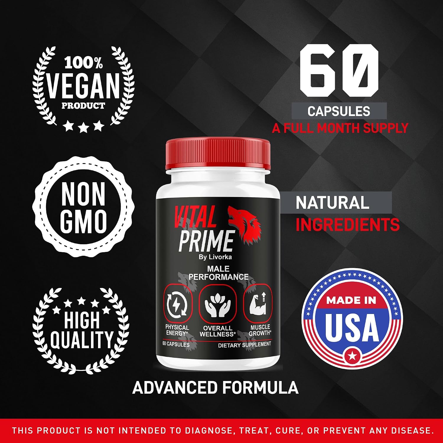 Vital Prime for Men, Advanced Formula, Dietary Supplement Support Capsules for 5 Months, Pack of 5 - görsel 4