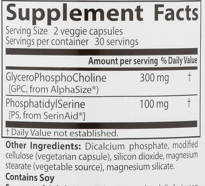 Doctor's BEST Natural Brain Enhancers, 60 Veggie Capsules