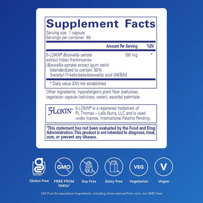 Pure Encapsulations Boswellia AKBA - 5-LOXIN Boswellia Extract, 60 Capsules
