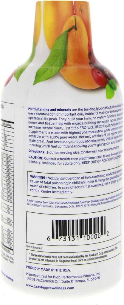 1st Step Pro-Wellness Liquid Multi-Vitamin and Mineral Food Supplement, Citrus Burst, 473 ml (Pack of 2)