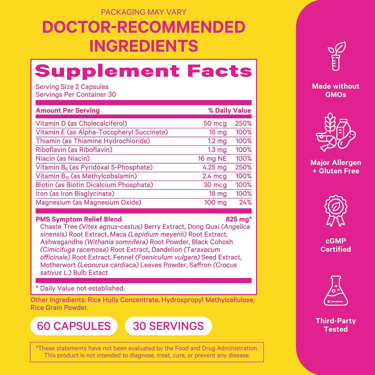 Pink Stork PMS Supplement for Women – Vitex, Ashwagandha, Maca Root and 10 Vitamins and Minerals - görsel 10