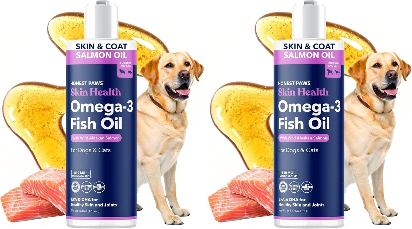 Salmon Oil for Dogs & Cats – Omega-3 Fish Oil Supplement for Skin, Coat, Joint & Heart Health – Natural, Sustainably Sourced Wild Alaskan Salmon, 473 ml - görsel 10