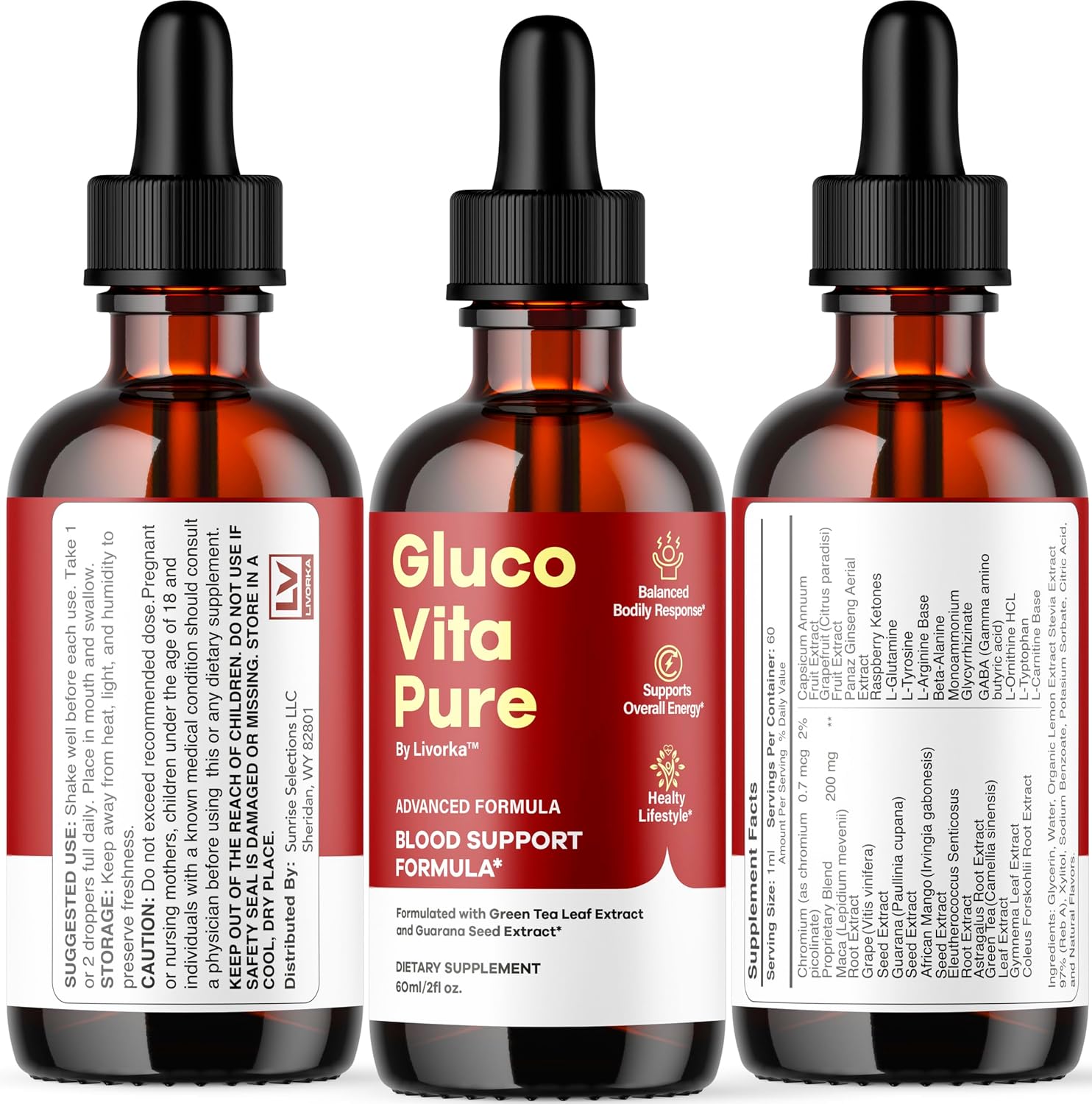 Glucovita Pure Liquid Drops – Apple Cider Extract, 2-Pack (2-Month Supply) - görsel 8