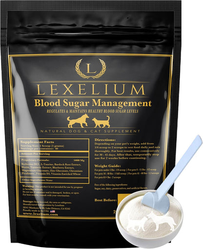 Blood Sugar Support for Diabetic Dogs and Cats - Vet-Formulated Powder - 200g
