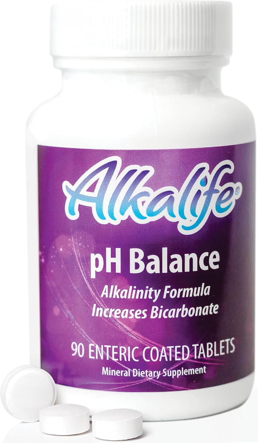 Alkalife pH Balance Tablets, 1-Pack, Enteric-Coated, Potassium and Sodium Bicarbonate, Alkaline Mineral Support, 90 Tablets (1 Month Supply) - görsel 1
