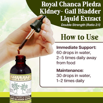 Whole World Botanicals Royal Chanca Piedra – Kidney & Bladder Support – Liquid Extract 4 oz (118 ml)