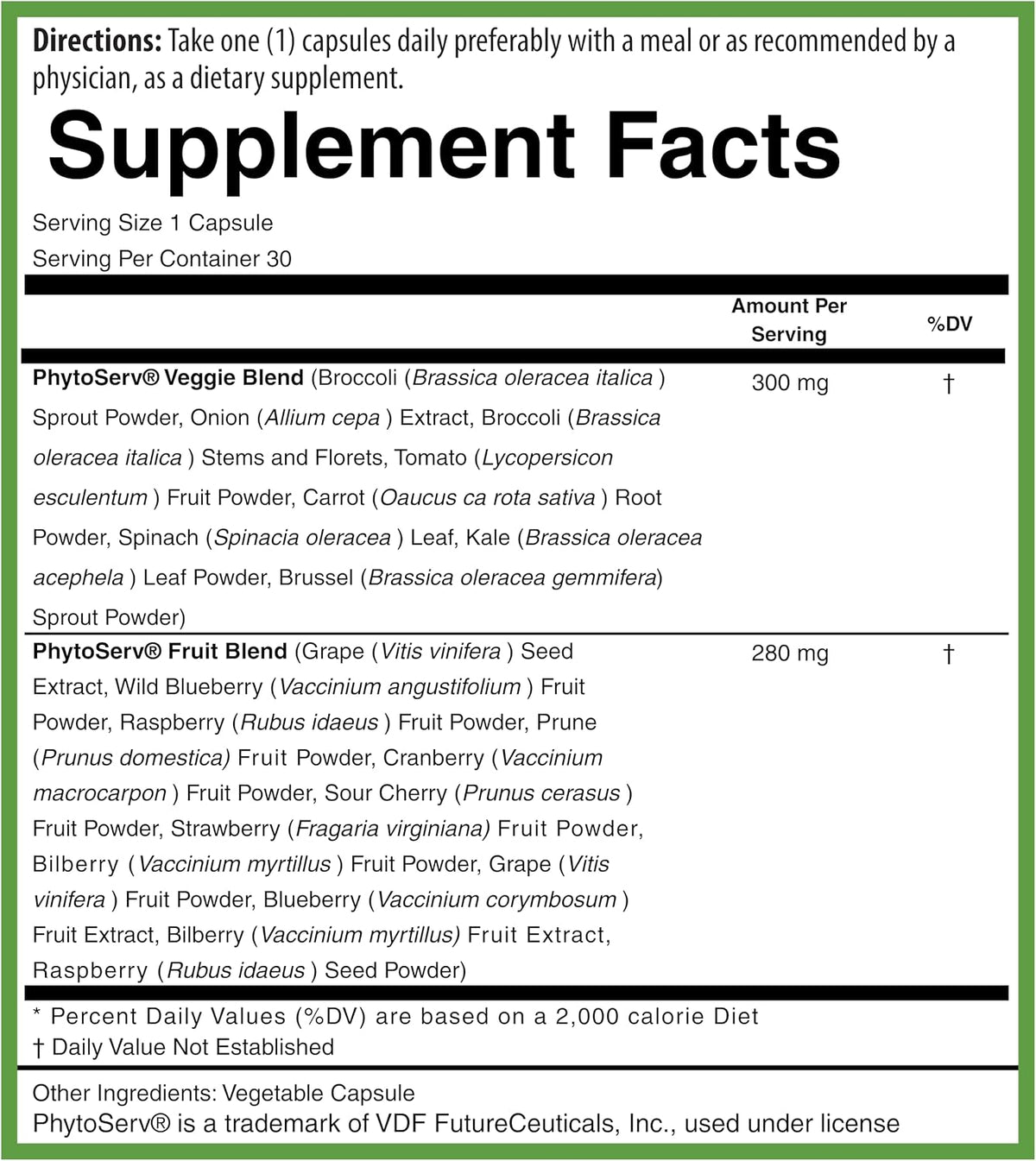 PURE Greens & Reds Capsules - PhytoServ Superfood Blend - görsel 5