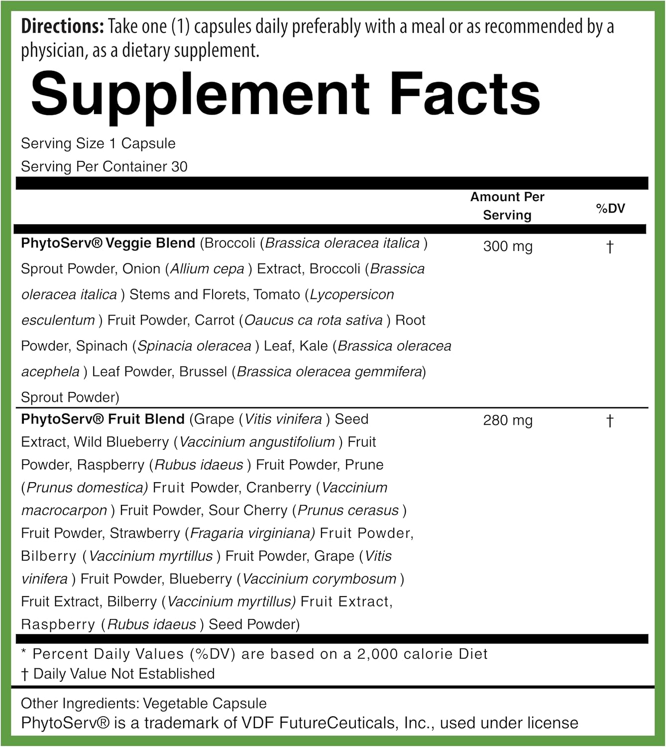 PURE Greens & Reds Capsules - PhytoServ Superfood Blend - görsel 5