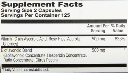 Solaray C Super Bio-Plex Vitamin C Food Supplement, 250 Count