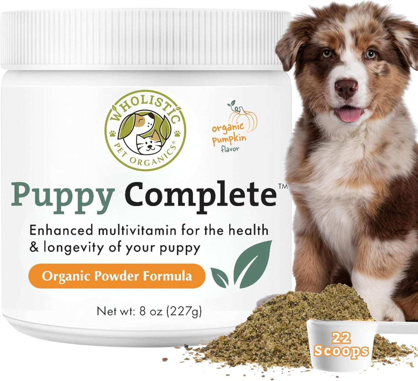 Puppy Multivitamin Powder – Daily Dog Supplement for Homemade Food – Supports Immune System, Skin, Coat & Overall Health – All Breeds – 22 Scoops - görsel 1