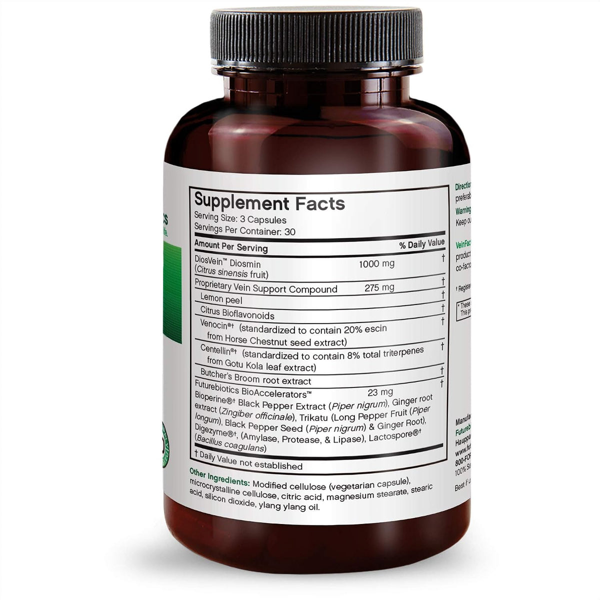 Futurebiotics VeinFactors – 90 Vegetarian Capsules – Venous Support Supplement - görsel 2
