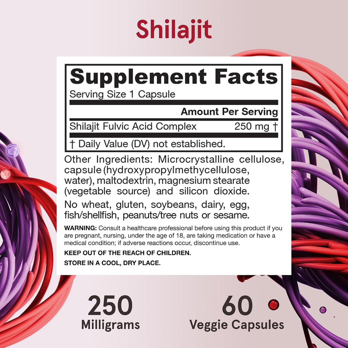 Jarrow Formulae® Shilajit 250 mg, Food Supplement, Shilajit Acid Complex for Cellular Energy Production, 60 Veggie Capsules - görsel 6