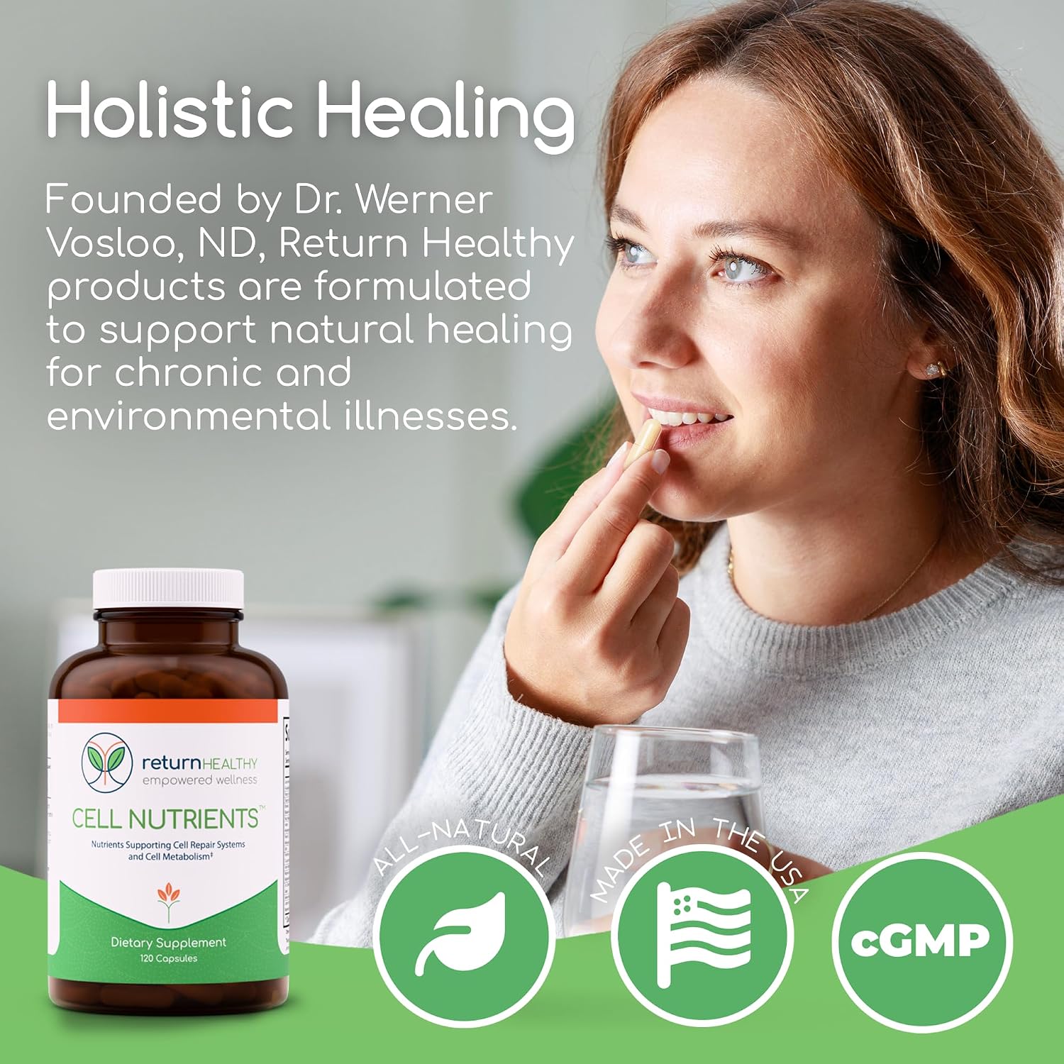Cell Nutrients by Return Healthy - Mitochondrial Supplement for Cell Repair & Metabolism - görsel 5