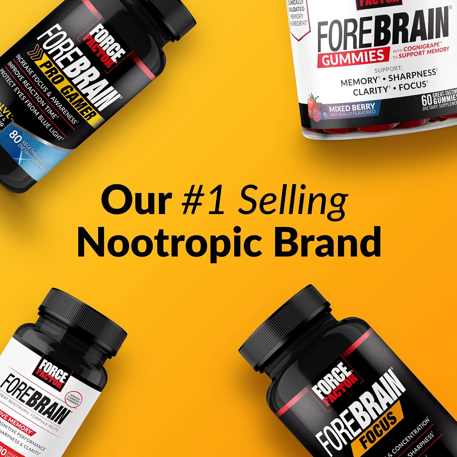 Force Factor Forebrain Focus Brain Booster, 180 Capsules - görsel 7