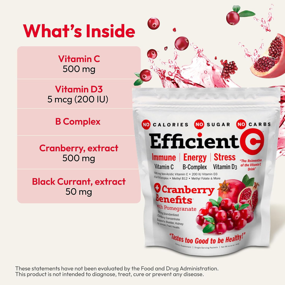 ANDREW LESSMAN Efficient C + Cranberry Benefits 90 Packets - görsel 3