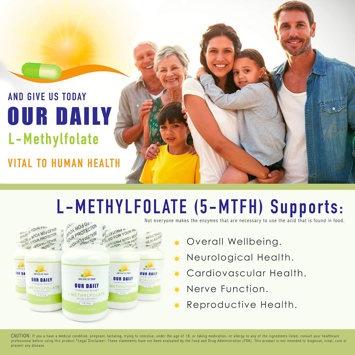 Daily Vites L-Methylfolate Supplement – 10 mg (10,000 mcg) – 5-MTHF Active Folate Capsules – 2 Month Supply - görsel 5