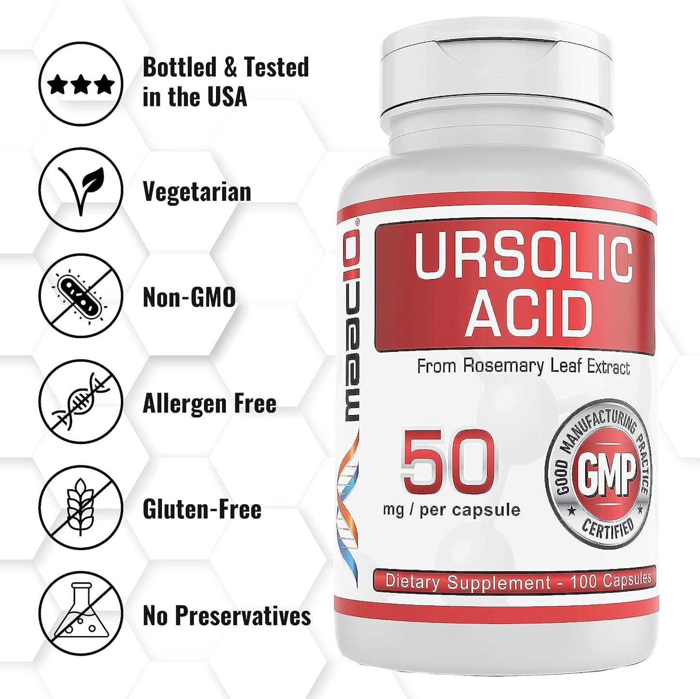 MAAC10 Ursolic Acid 50mg Capsules – AMPK and Sirtuin Activator - görsel 6