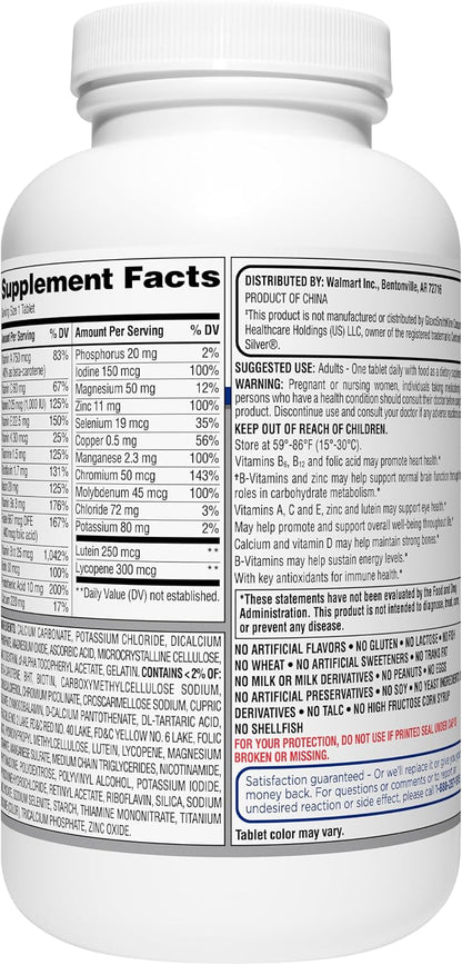 Equate Mature Adult 50+ One Daily Complete Multivitamin (220 Tablets, Pack of Two)