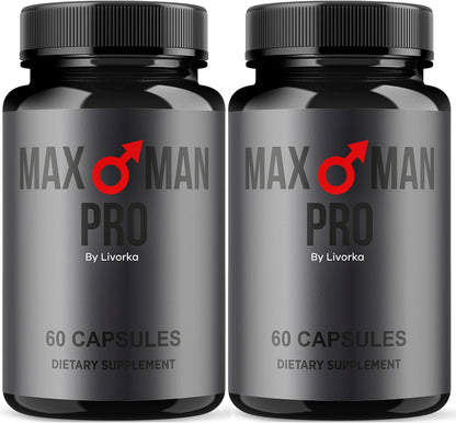 MaxMan Pro Food Supplement Capsules - 120 Capsules (2-Month Supply) - Pack of 2