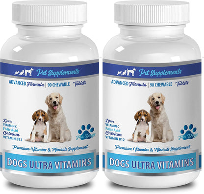 Immune Boost for Dogs - Ultra Vitamins & Minerals - 180 Chews (2 Bottles)