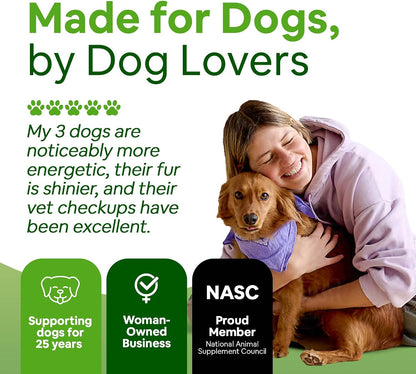 Dog Greens Superfood Supplement for Dogs (12 oz / 340 g) – Organic Human-Grade Ingredients