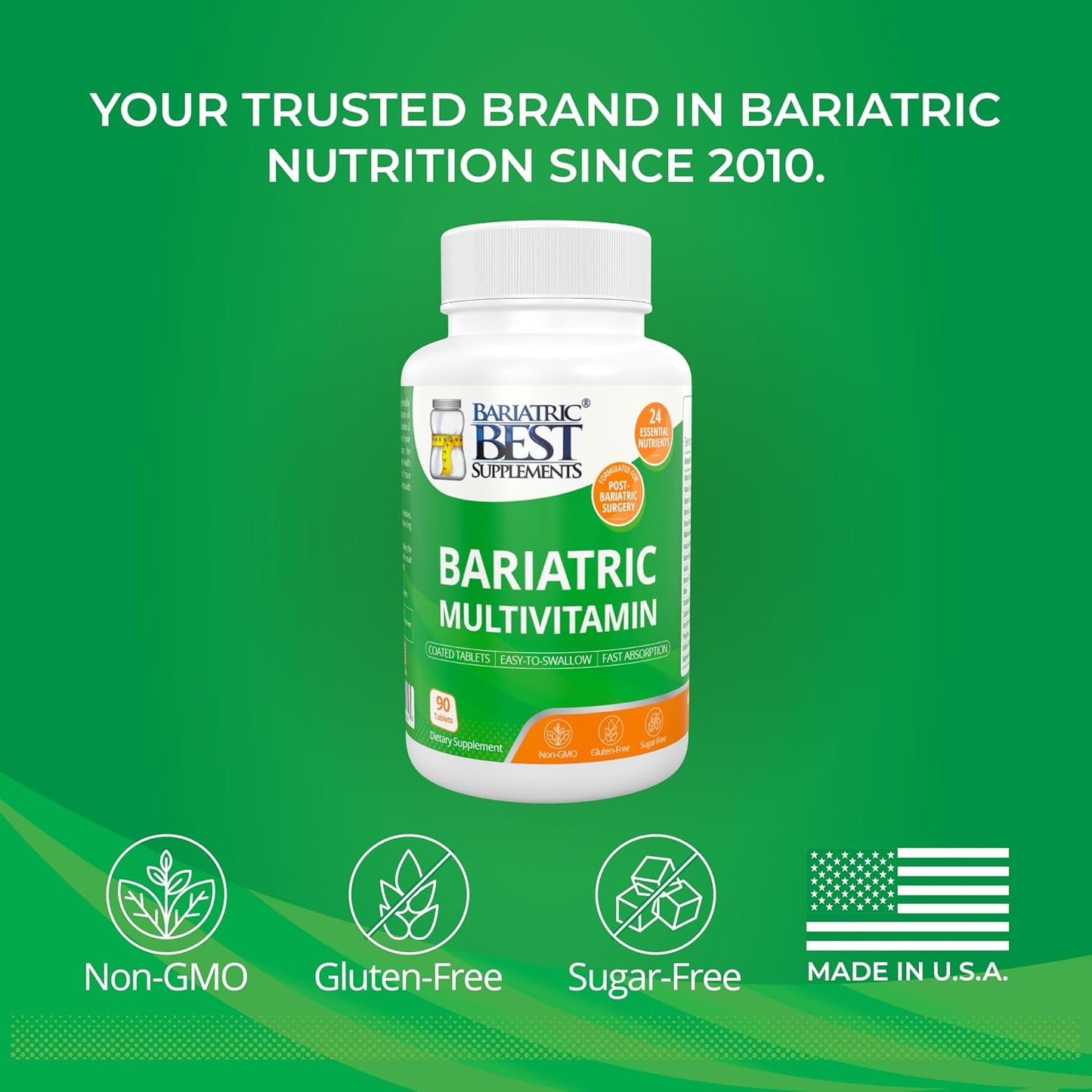Bariatric Multivitamin with Iron for Post-Gastric Bypass and Sleeve Surgery – 90 Tablets with 24 Essential Nutrients, Formulated by Bariatric Surgeons - görsel 5