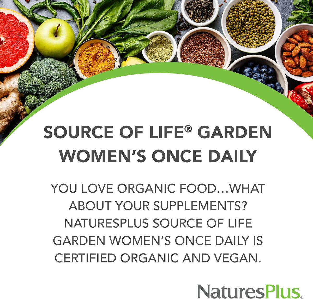 NaturesPlus Source of Life Garden Women’s Once Daily Multivitamin - 30 Tablets - görsel 2