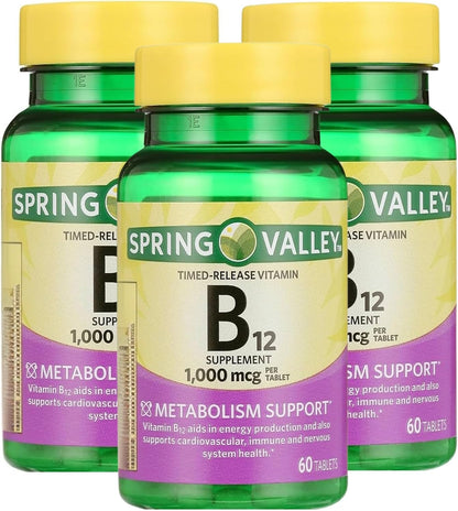 Vitamin B12 1000 mcg Timed-Release – 60 Tablets