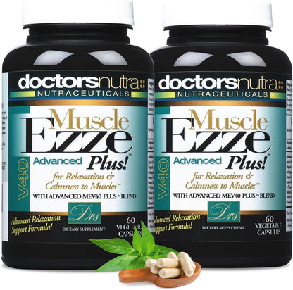 Doctors Nutra Nutraceuticals Muscle Ezze Plus - Day or Night Uses Natural Relaxant - Gluten-Free - 60 Vegetarian Capsules