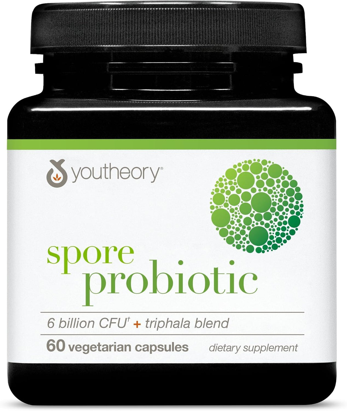 Youtheory Spore Probiotic - 6 Billion CFU with Prebiotics - 60 Vegetarian Capsules - görsel 1