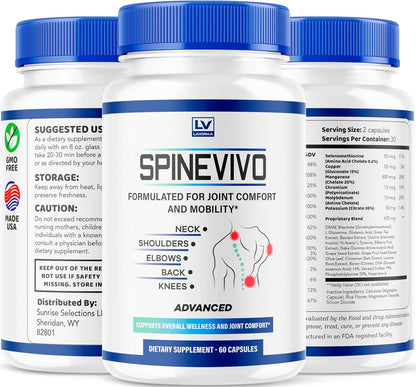 (2 Pack) Spine Vivo Plus Capsules – 120 Capsules for 2 Months