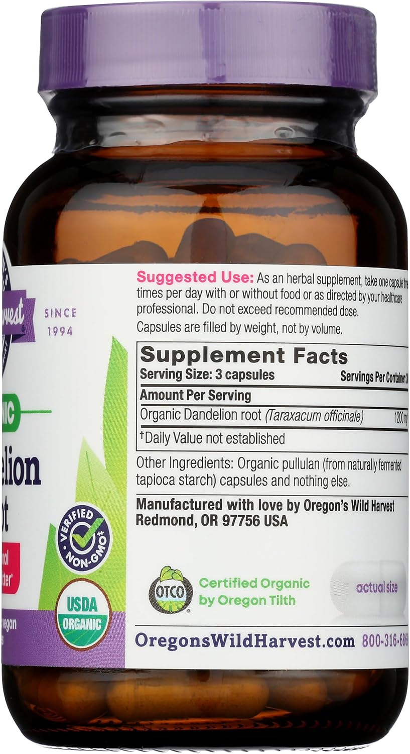 Oregon's Wild Harvest Organic Dandelion Root Supplement - görsel 7