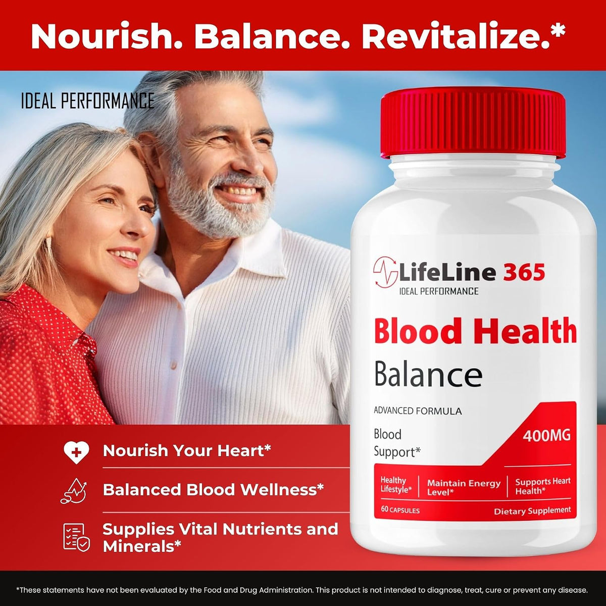 Lifeline 365 Capsules - Advanced Blood Support Formula Supplement (60 Capsules) - görsel 5