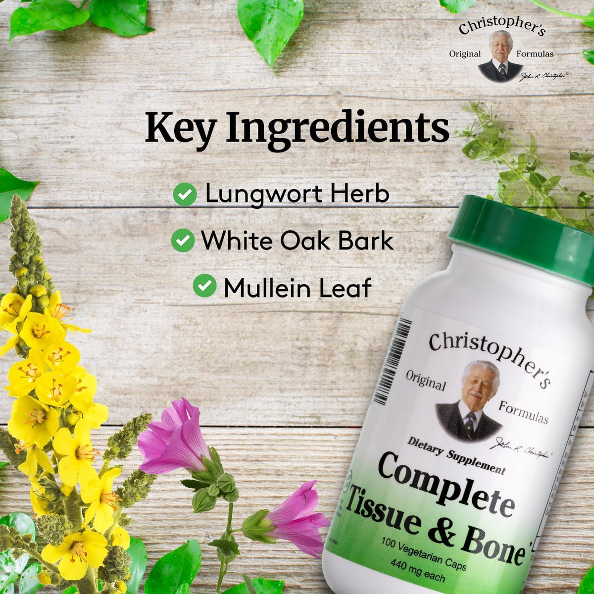 Christopher's Original Formulae Complete Tissue & Bone Formula – 100 Veg Caps - görsel 3