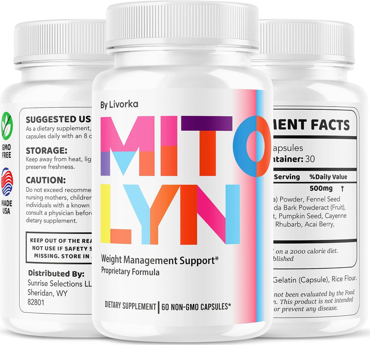 Mitolyn Pills - Official Mitolyn Weight Supplement - Maximum Strength Natural Vitamins for Overall Health & Wellness, 60 Capsules - görsel 8