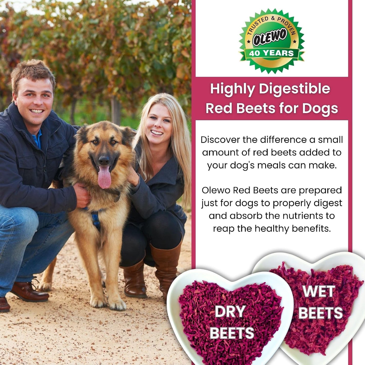 Olewo Red Beets for Dogs Granules – 623 g - görsel 5