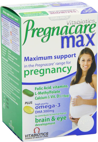Pregnacare Max Prenatal Multivitamin with Omega-3 DHA, 2-Pack (168 Tablets and Capsules)