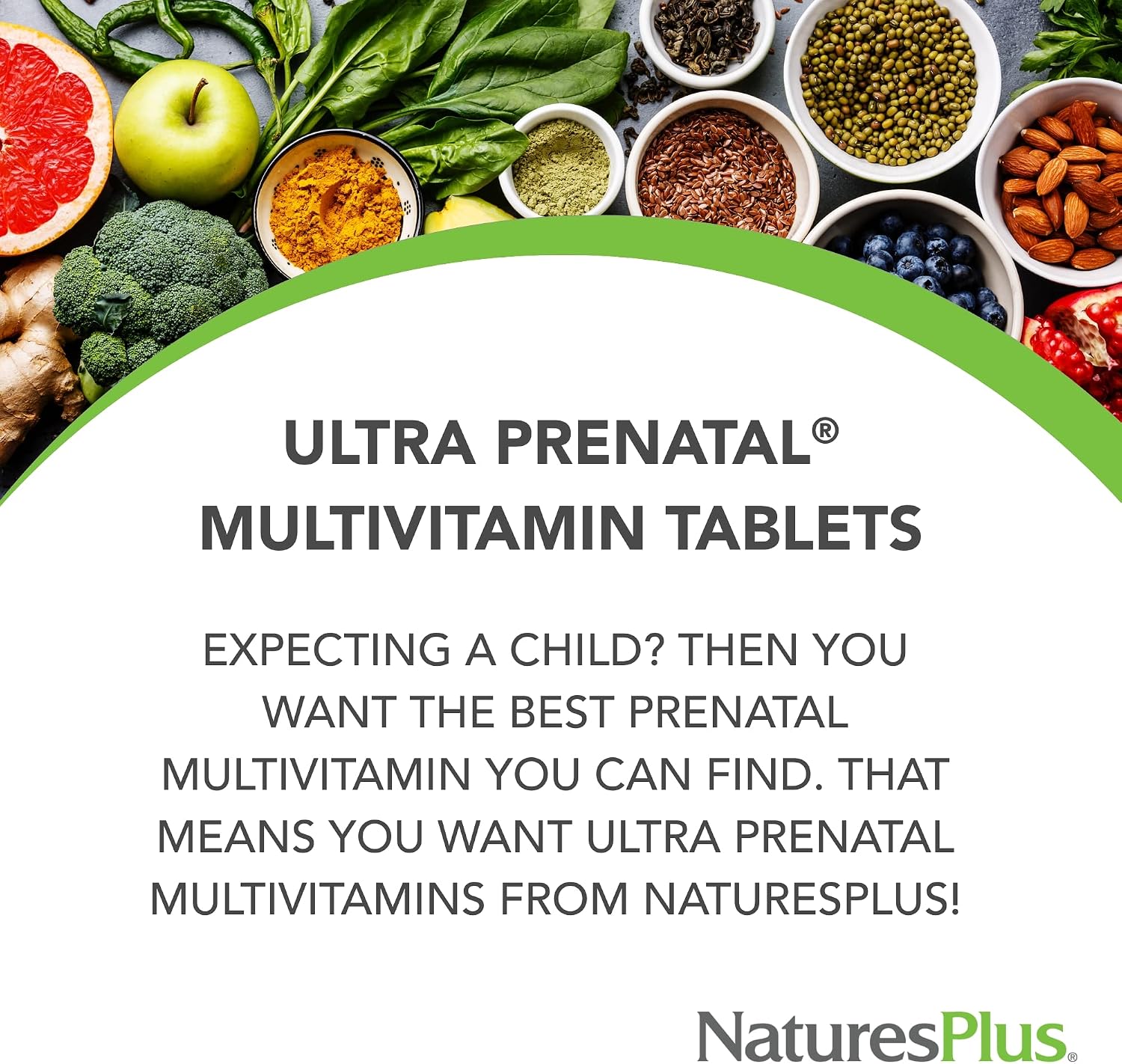 Nature's Plus Ultra Prenatal Multivitamin - 800 mcg Folate, 180 Vegetarian Tablets - görsel 3