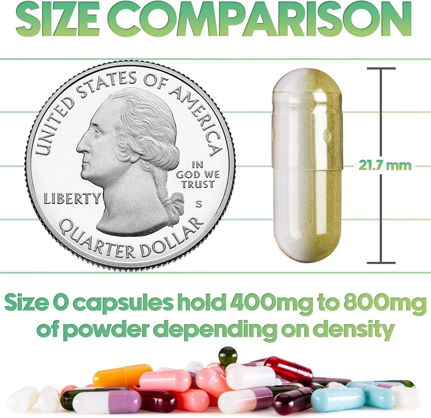 XPRS Nutra Size 0 Pullulan Empty Capsules – 500 Count Vegan Plant-Based Capsules - görsel 2