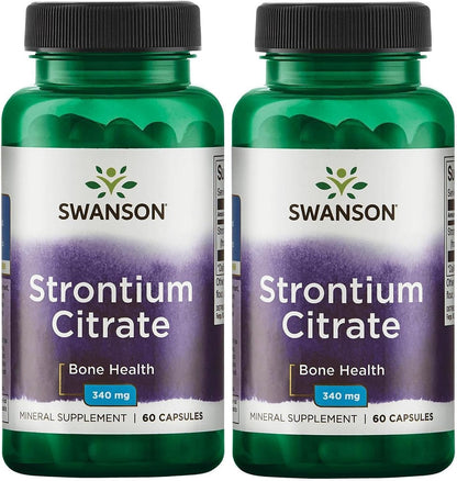 Swanson Strontium Citrate 340 mg Capsules (2 Pack)