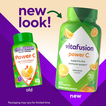 Vitafusion Power C Vitamin C Gummies - Orange Flavour - 282 mg - 150 Gummies