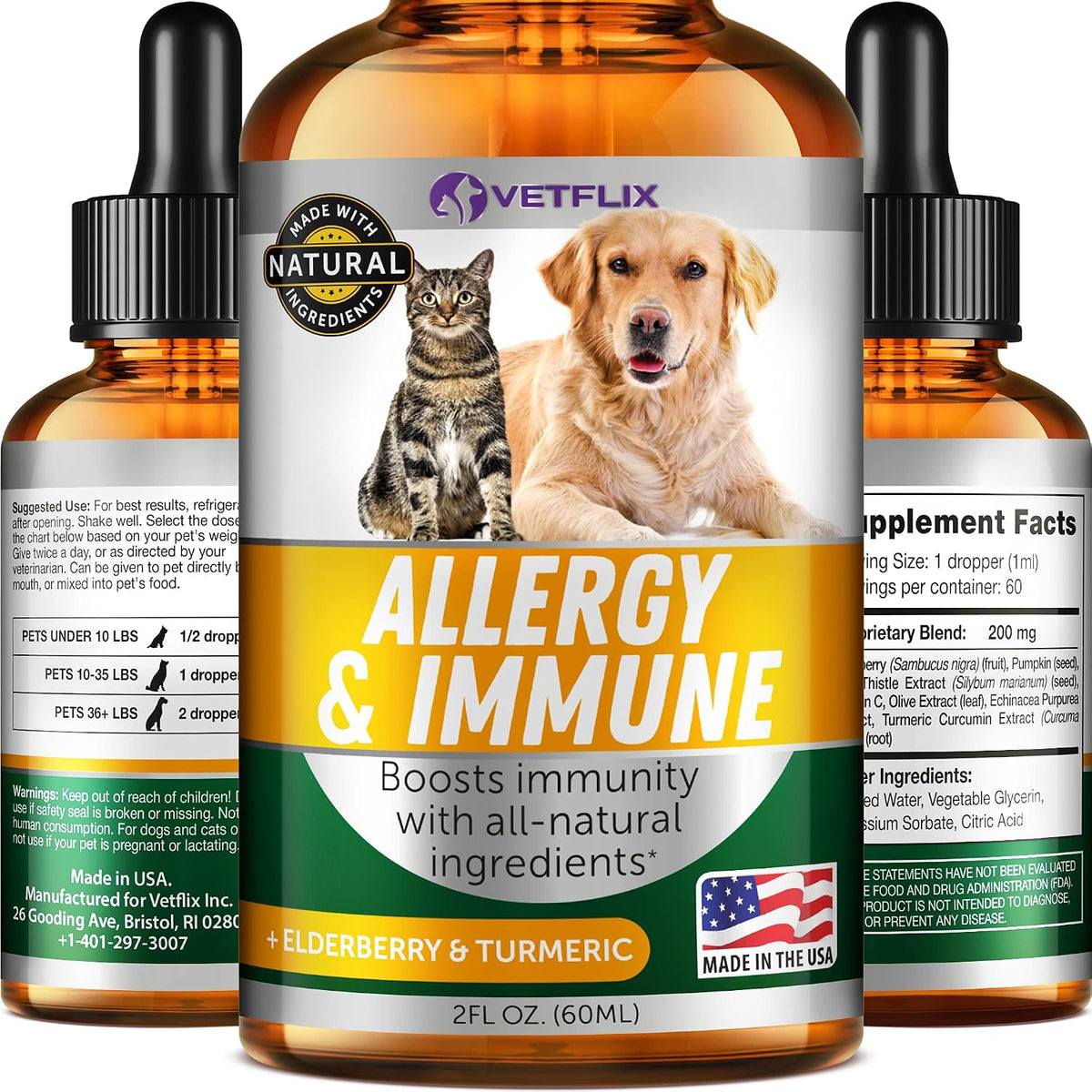 UTI and Kidney Support Liquid for Dogs, Cats, Puppies and Kittens, 60 ml - görsel 10