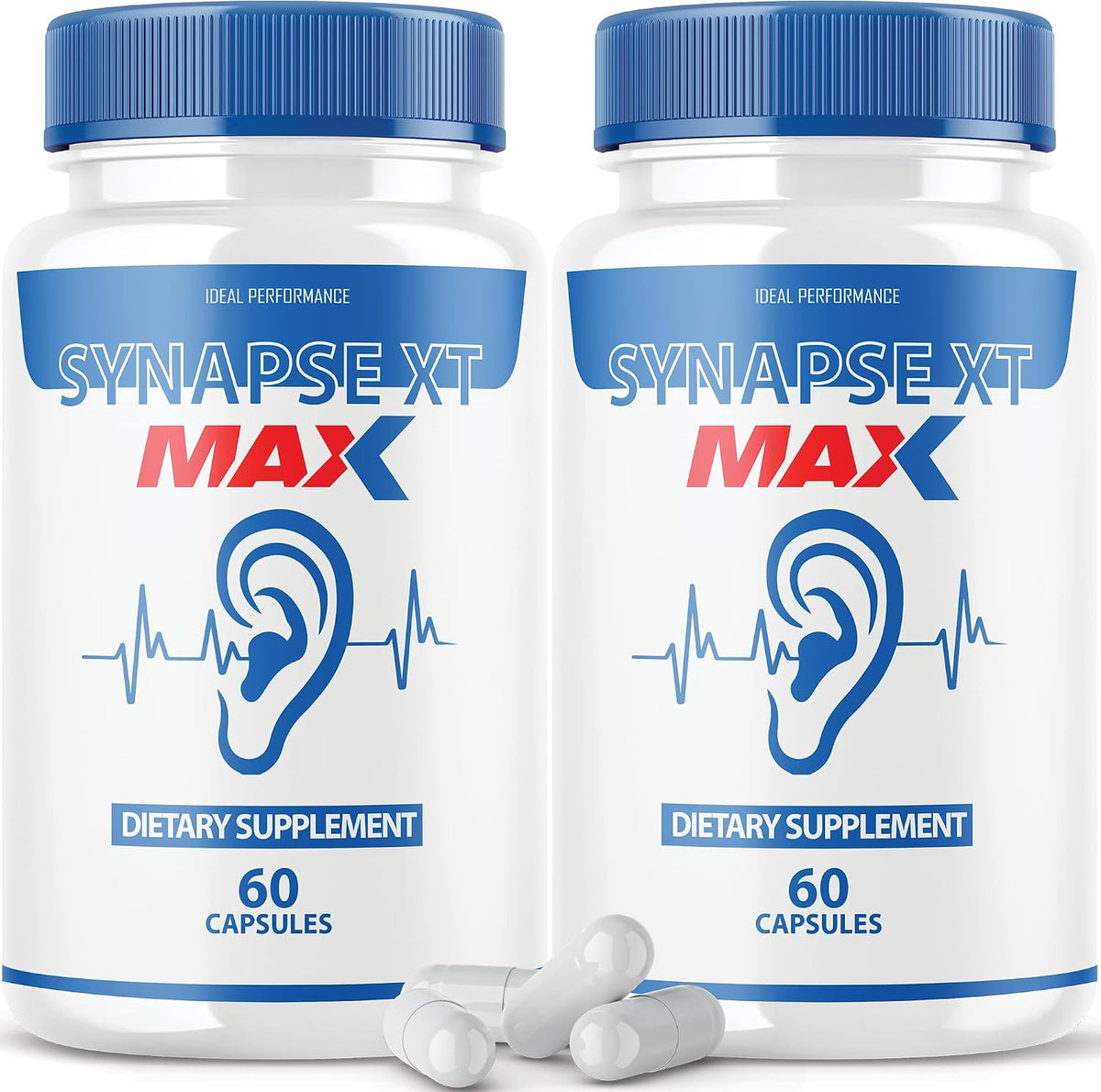 IDEAL PERFORMANCE Synapse XT Max Tinnitus Support | 120 Capsules (2 Pack) - görsel 1