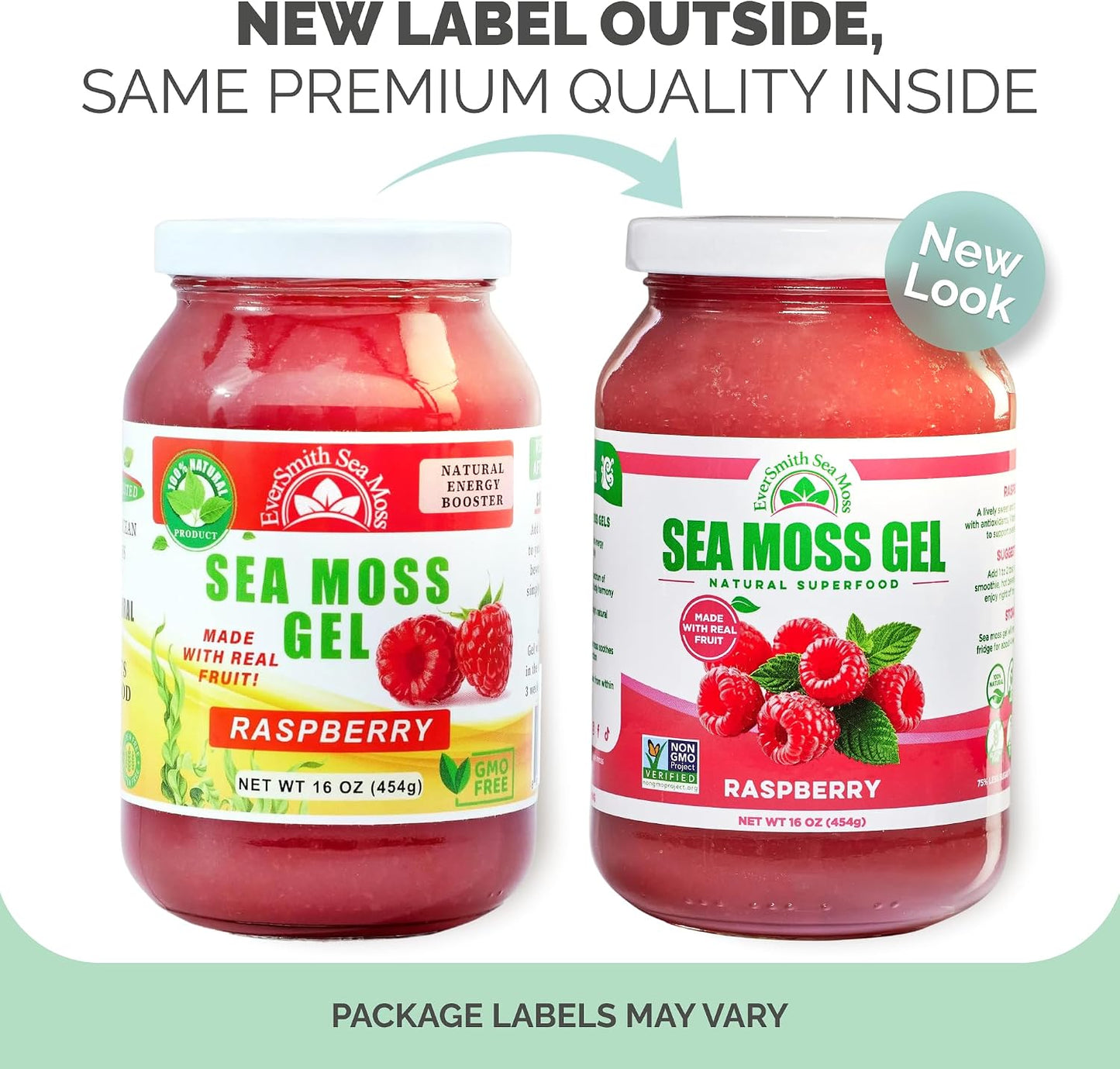Wildcrafted Irish Sea Moss Gel – Raspberry (473 ml) - görsel 2