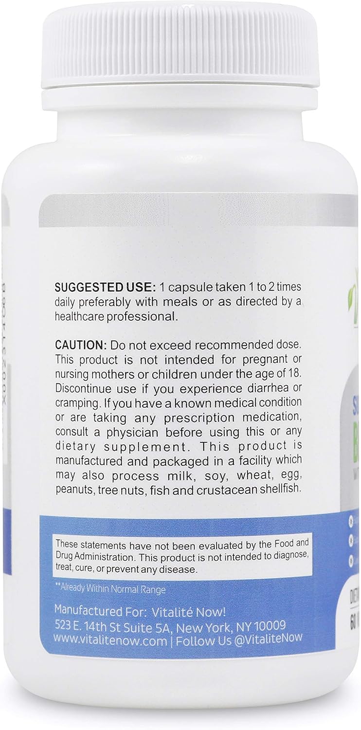 Vitalité Now! High Strength Berberine 500mg with Bitter Melon and Banaba - 60 Vegetarian Capsules - görsel 4