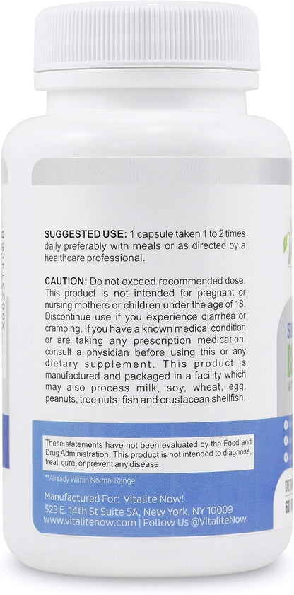 Vitalité Now! High Strength Berberine 500mg with Bitter Melon and Banaba - 60 Vegetarian Capsules
