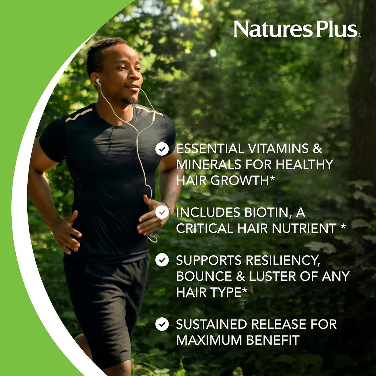 NaturesPlus Ultra Hair - 90 Sustained Release Tablets - Supports Healthy Hair Growth - görsel 3