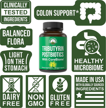 CoreBiome Tributyrin Postbiotic Supplement – Clinically Tested for Gut Health